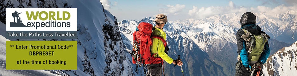 World Expeditions sponsored banner for Glacier Reset