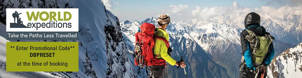 World Expeditions sponsored banner for Glacier Reset
